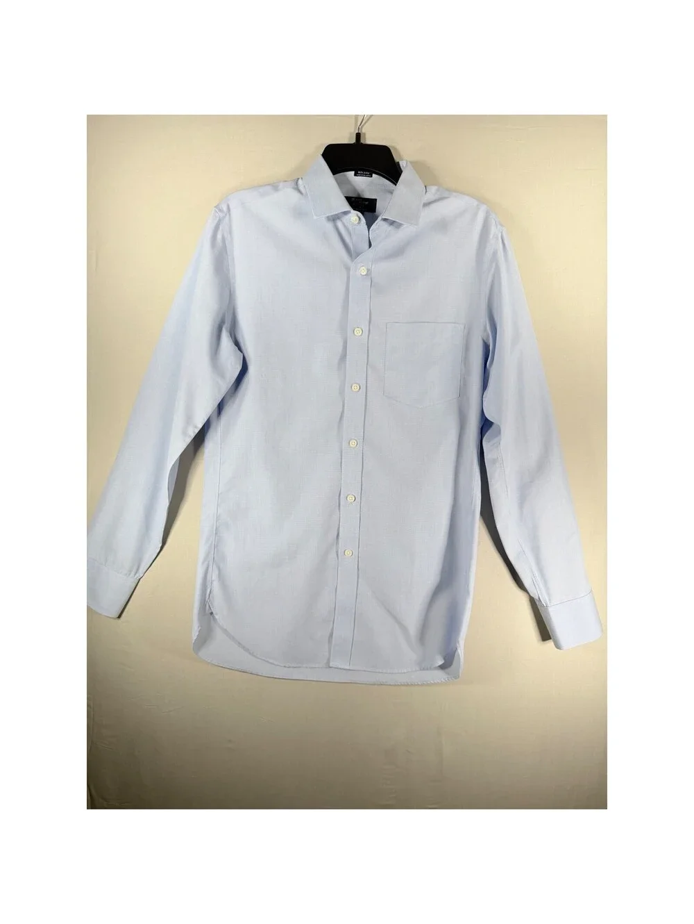 J.Crew Thompson Shirtings Mens Light Blue Wrinkle Free Dress Shirt Small 14-14.5